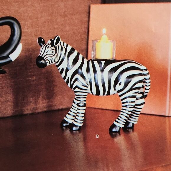 🩵PartyLite Zebra Votive/Tealight Candle Holder - Picture 14 of 16